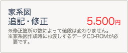 家系図(額装用家系図含む)追記・修正 5,500円